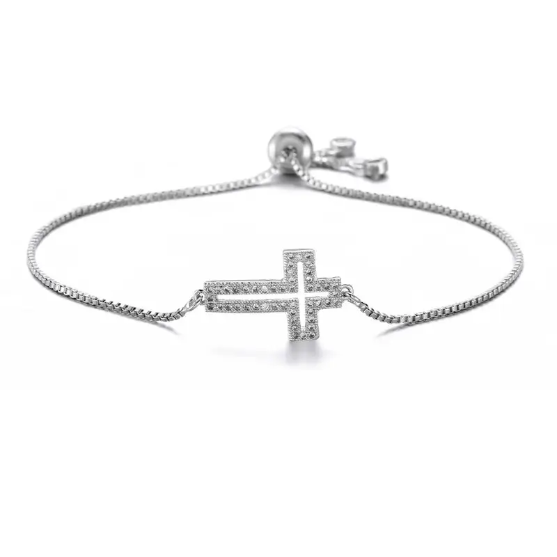 Real Gold Cross Bracelet Adjustable European American Jewelry 2022 - Image 5