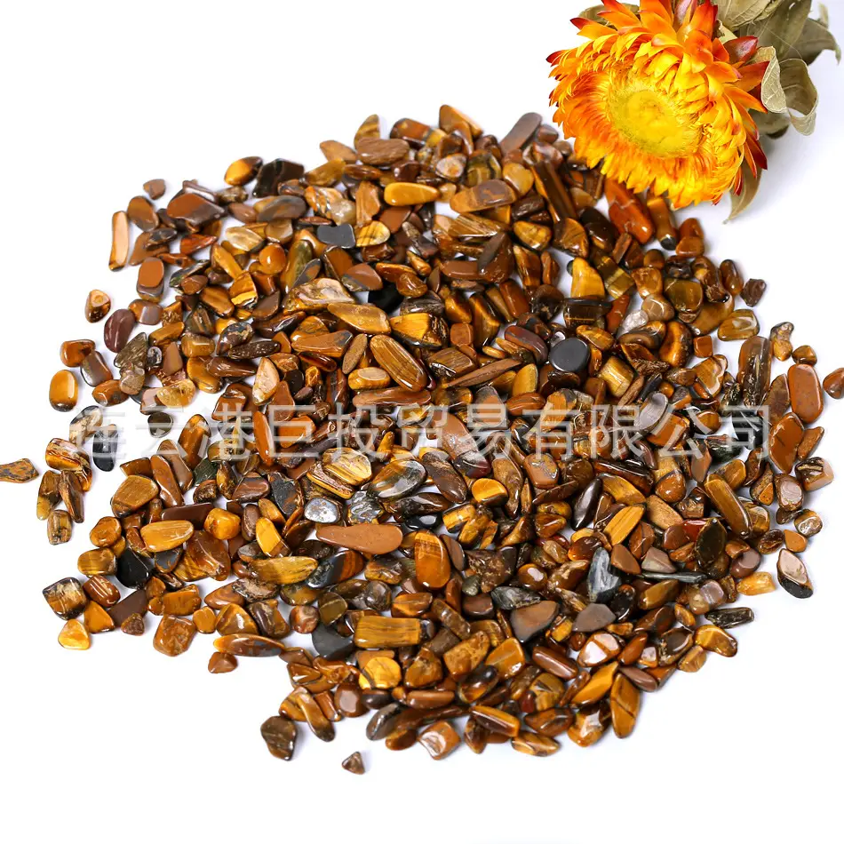Natural Tiger's Eye Stone Crystal Gravel Yellow Tiger's Eye Gravel Qibao Degaussing Stone Home Decoration Ornaments A Kilo - Image 5