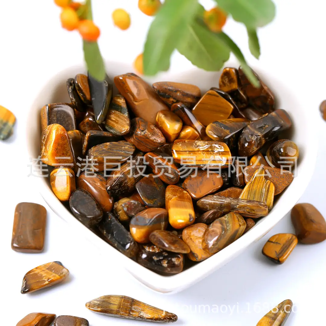 Natural Tiger's Eye Stone Crystal Gravel Yellow Tiger's Eye Gravel Qibao Degaussing Stone Home Decoration Ornaments A Kilo - Image 7