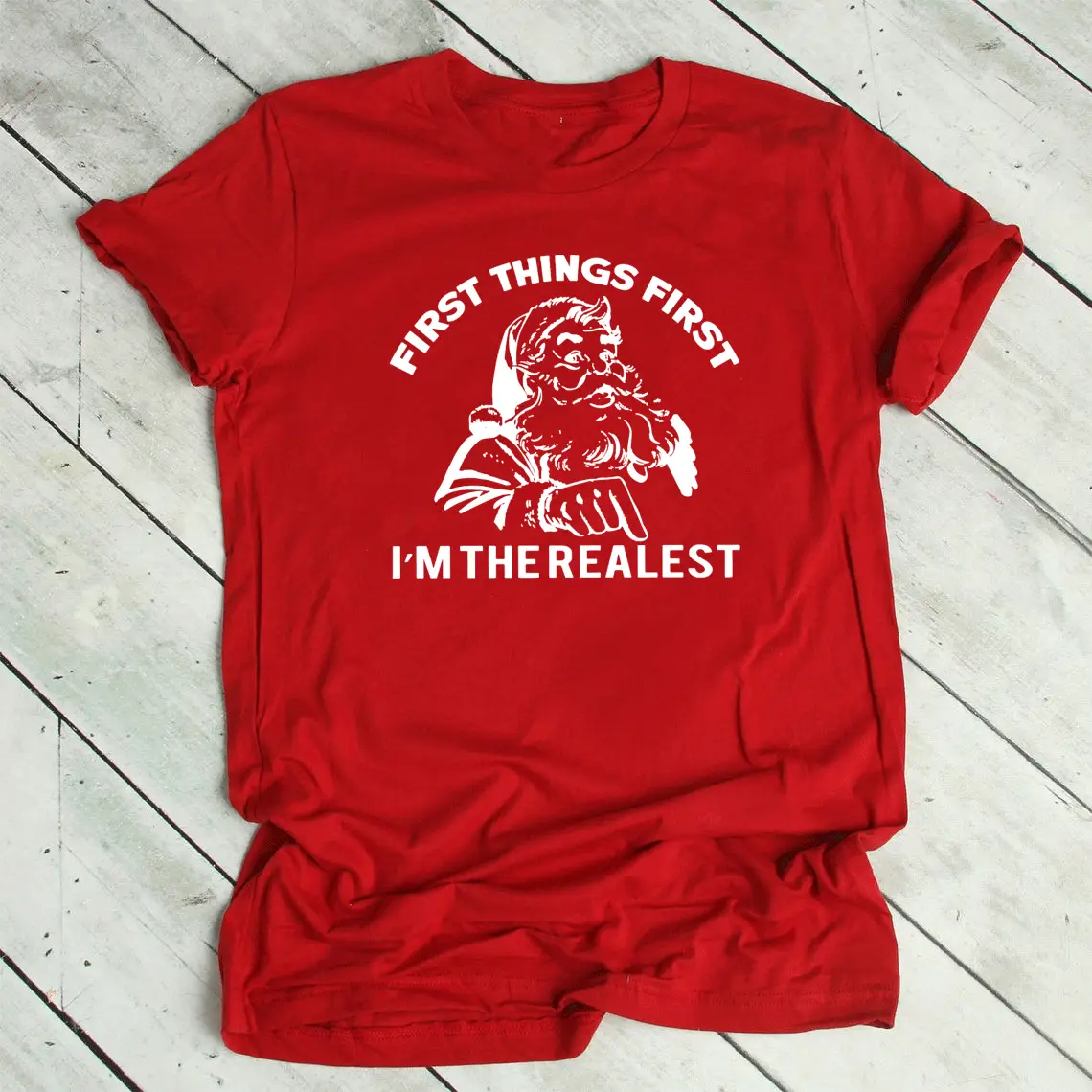 Black Cotton T-Shirt with "First Things First" Graphic - Image 11