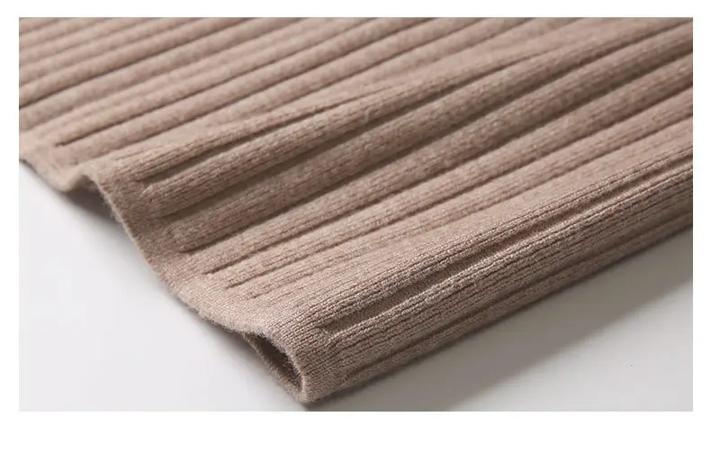 Knitted Split High Waist Skirt for Women Winter — feature 8