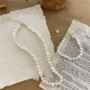Korean Style Pearl Necklace for Women Natural White Baroque Design — feature 17