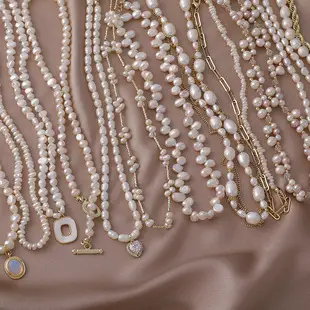Korean Style Pearl Necklace for Women Natural White Baroque Design — feature 3