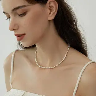 Korean Style Pearl Necklace for Women Natural White Baroque Design — feature 5