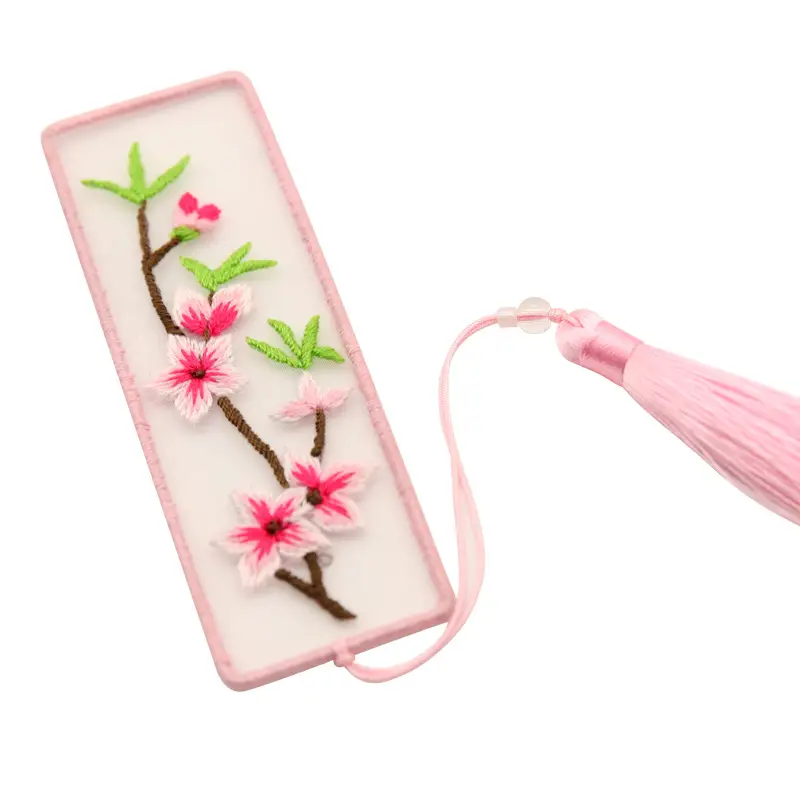 Hand Embroidered Bookmark for Beginners