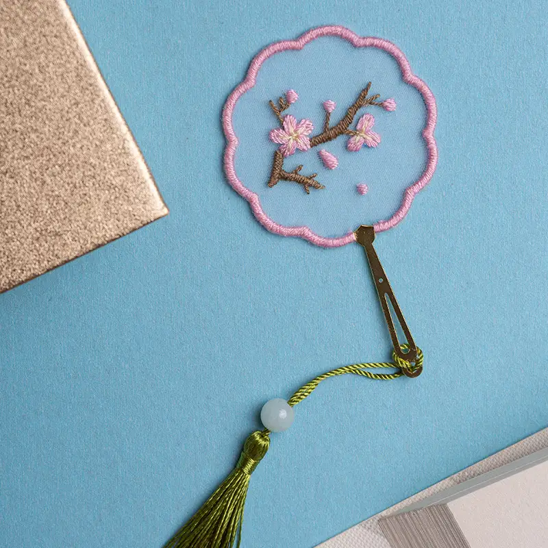 Hand Embroidered Bookmark for Beginners