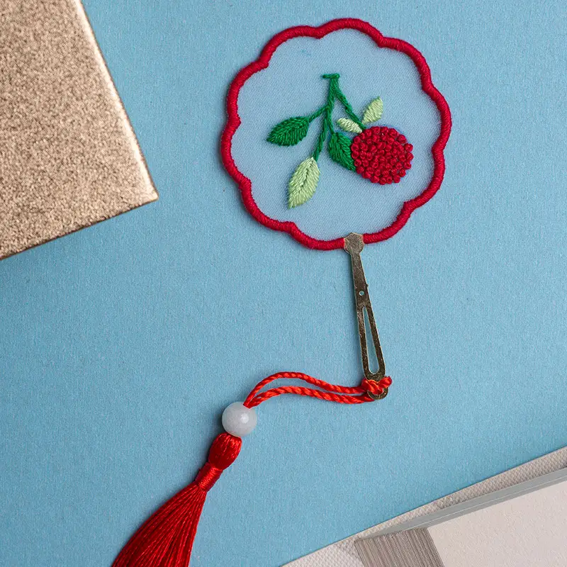 Hand Embroidered Bookmark for Beginners