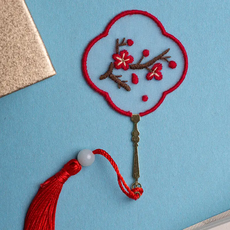 Hand Embroidered Bookmark for Beginners