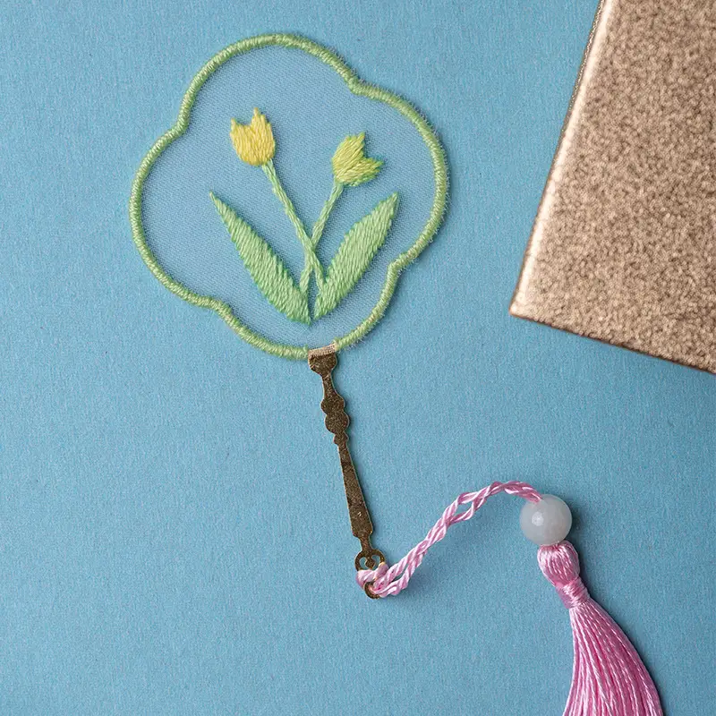 Hand Embroidered Bookmark for Beginners