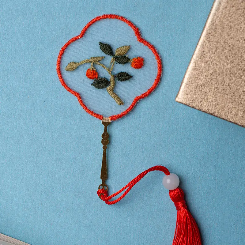 Hand Embroidered Bookmark for Beginners