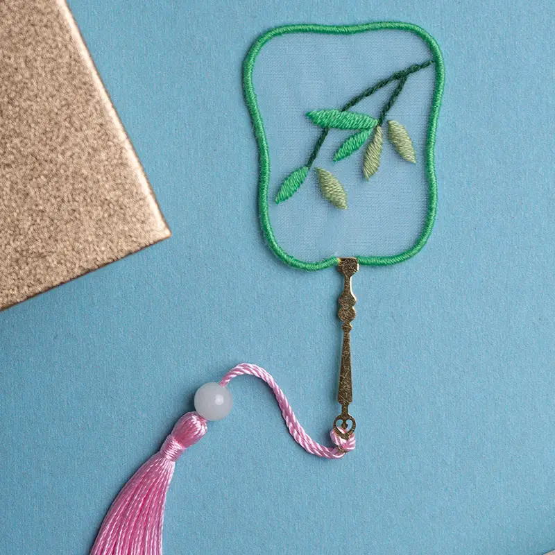 Hand Embroidered Bookmark for Beginners