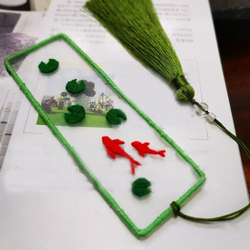 Hand Embroidered Bookmark for Beginners