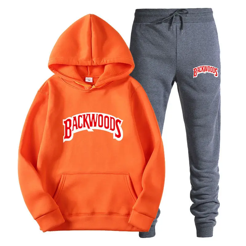 Men Grey Backwoods Hoodie & Pants Set - Image 15