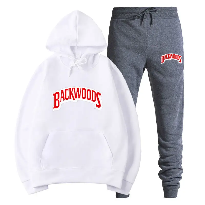 Men Grey Backwoods Hoodie & Pants Set - Image 22