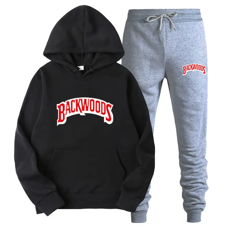 Men Grey Backwoods Hoodie & Pants Set - Image 23