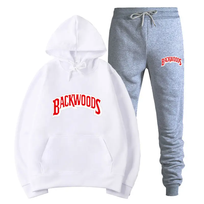 Men Grey Backwoods Hoodie & Pants Set - Image 33