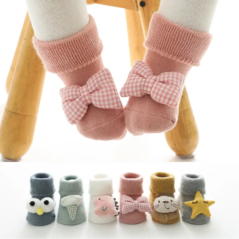 Winter Warm Terry Socks for Baby Newborn Non-Slip - Image 12