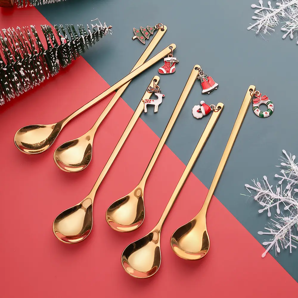 Christmas Spoon Set 4Pcs Stainless Steel Gift Box - Image 20