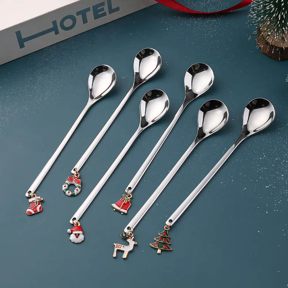 Christmas Spoon Set 4Pcs Stainless Steel Gift Box - Image 21