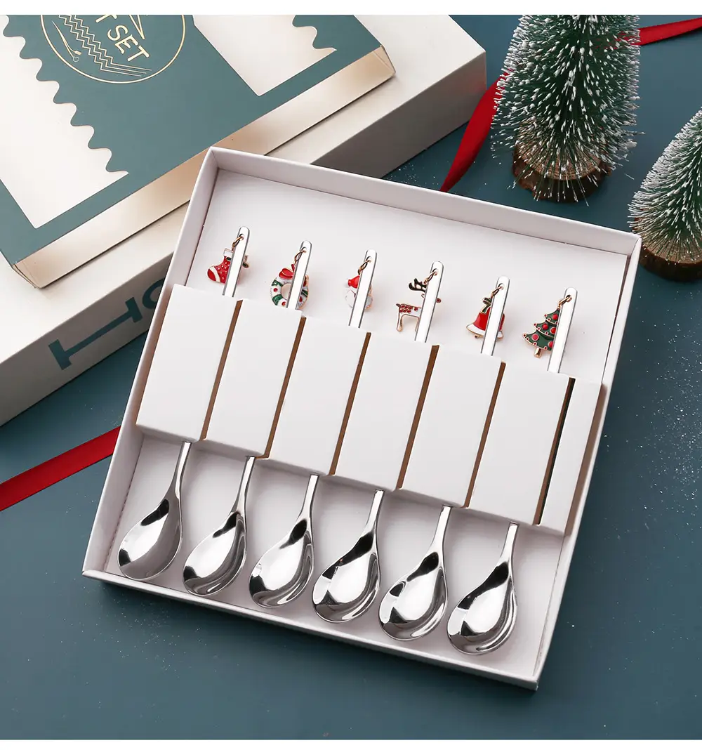 Christmas Spoon Set 4Pcs Stainless Steel Gift Box — feature 14