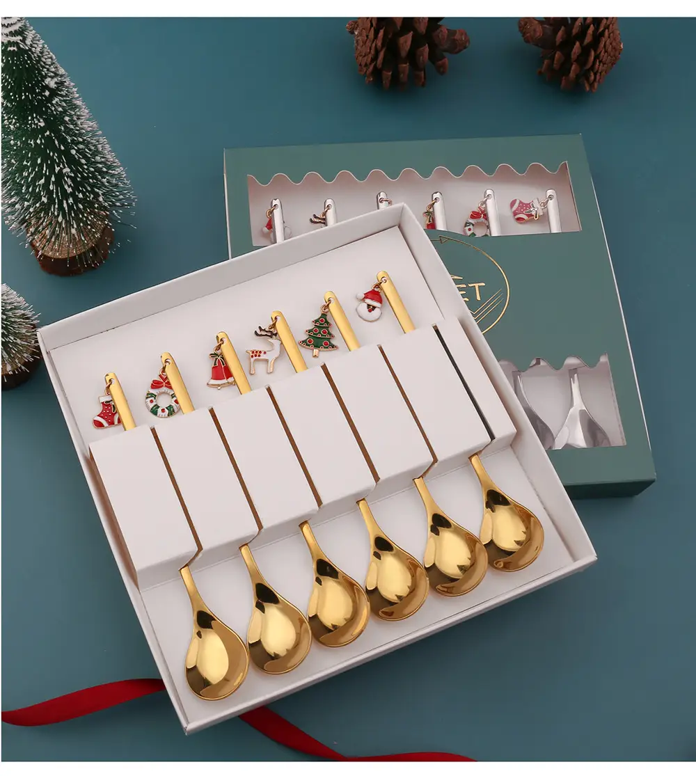 Christmas Spoon Set 4Pcs Stainless Steel Gift Box — feature 8
