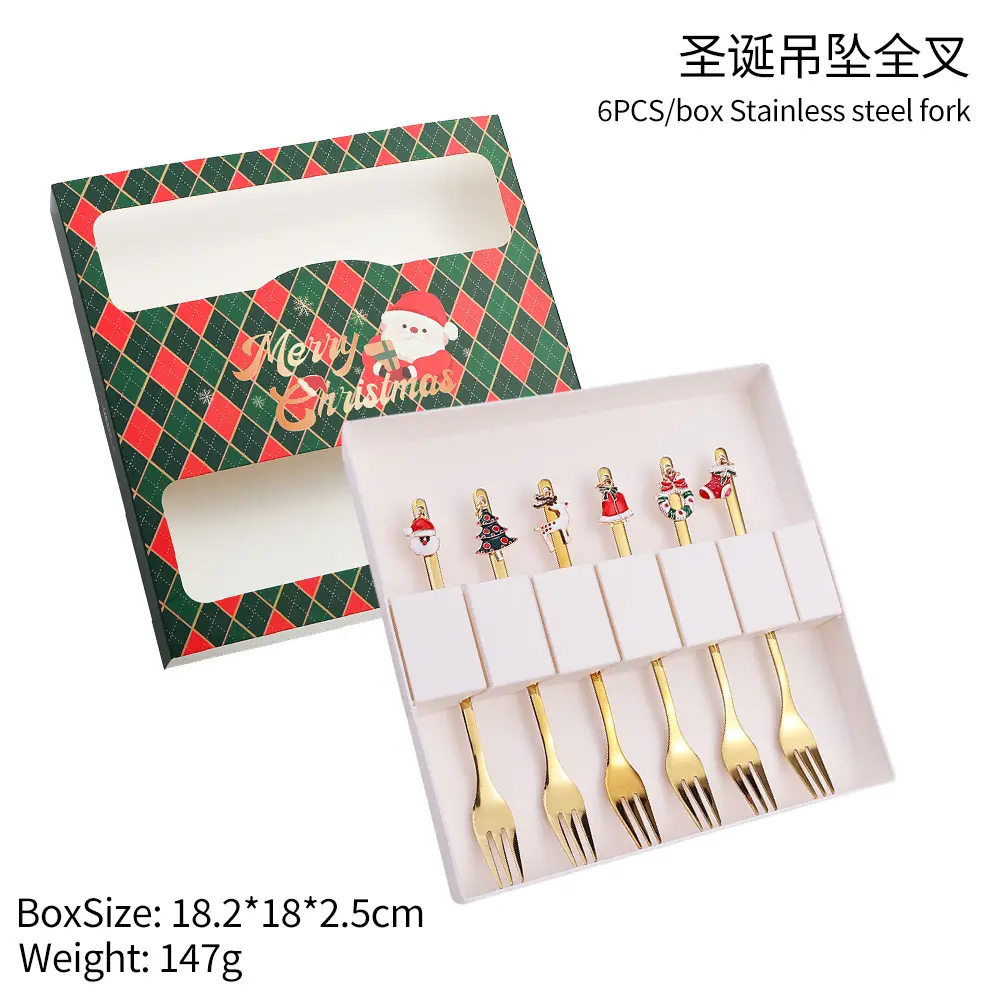 Christmas Spoon Set 4Pcs Stainless Steel Gift Box - Image 11