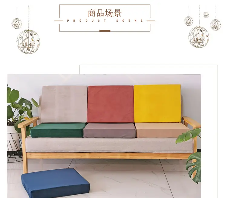 Dutch Velvet Sofa Cushion Set Multi Color Solid Wood Frame — feature 10