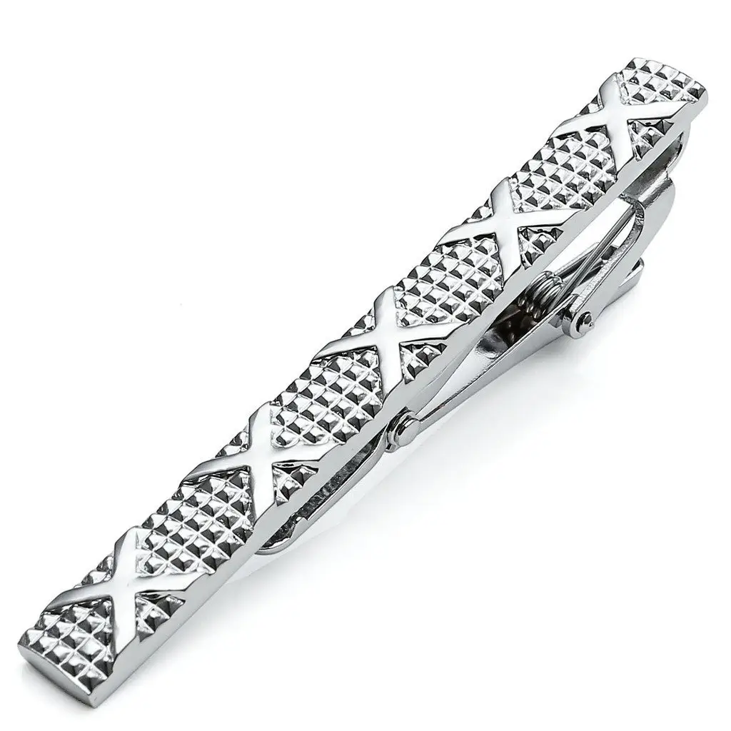 Laser Embossed Tie Clip for Men Silver Gold Copper - Image 9