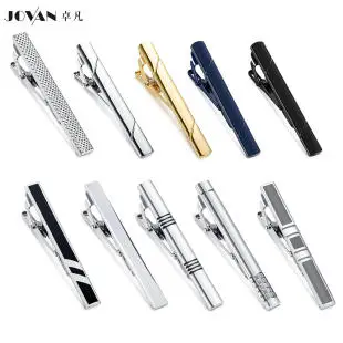 Laser Embossed Tie Clip for Men Silver Gold Copper — feature 1