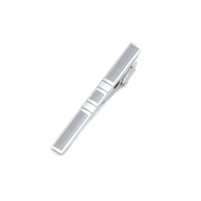 Laser Embossed Tie Clip for Men Silver Gold Copper — feature 16