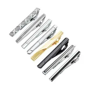 Laser Embossed Tie Clip for Men Silver Gold Copper — feature 2