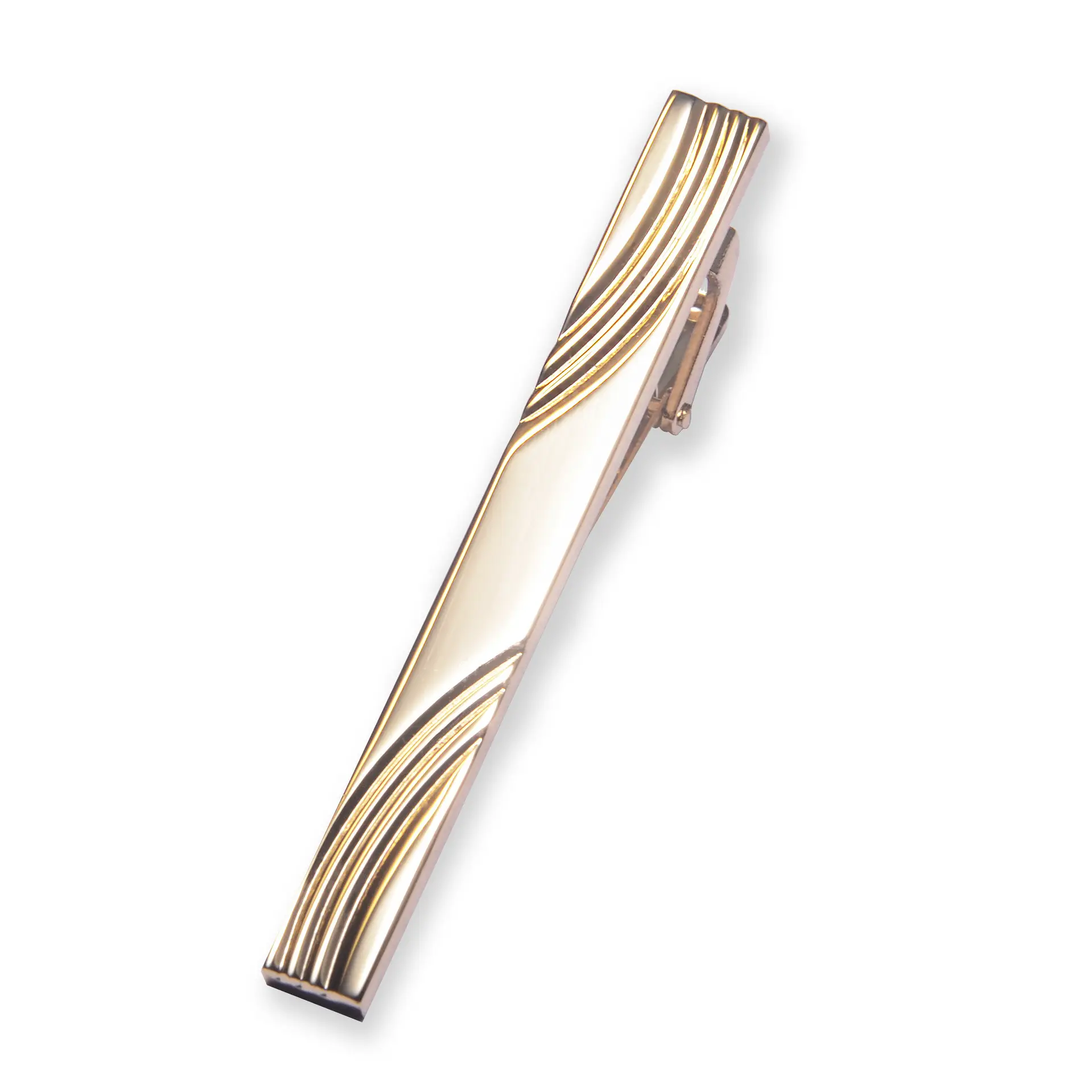 Laser Embossed Tie Clip for Men Silver Gold Copper — feature 20
