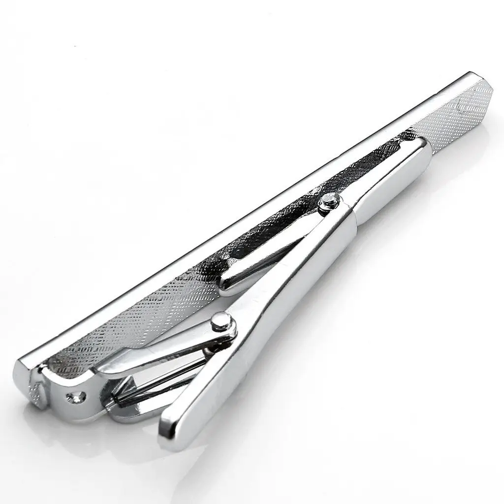 Laser Embossed Tie Clip for Men Silver Gold Copper — feature 22