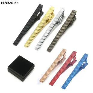 Laser Embossed Tie Clip for Men Silver Gold Copper — feature 3