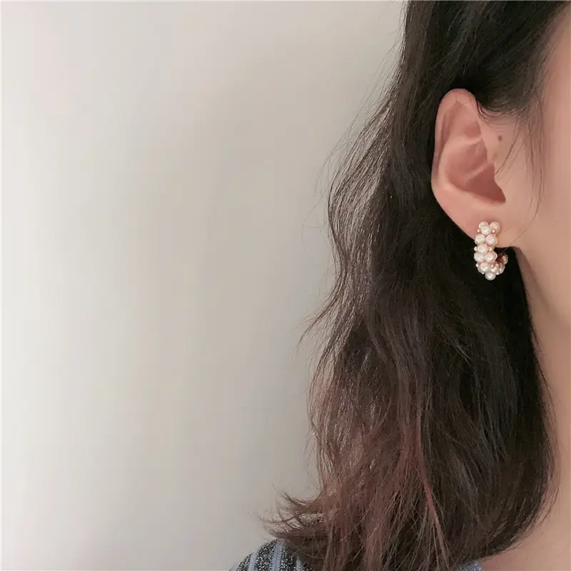 New Korean Dongdaemun Pearl Earrings Small Studs - Image 2