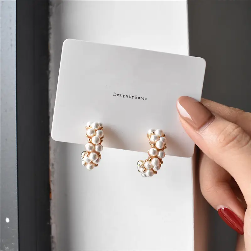 New Korean Dongdaemun Pearl Earrings Small Studs - Image 3
