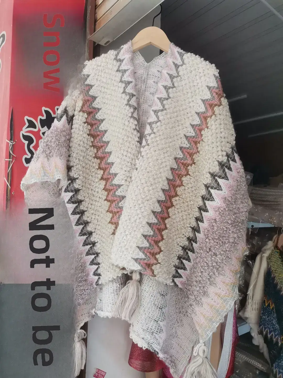 New Ethnic Style Shawl Pullover Tassel Cardigan Knitwear Colorfulful Loose Retro Style Stripesd Knitwear Cape Jacket - Image 7