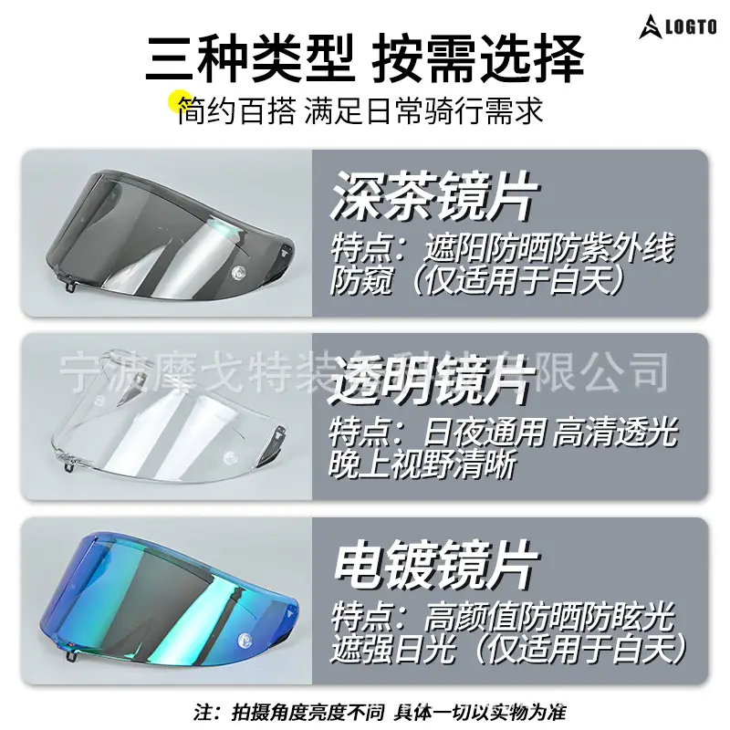 Color-Changing Motorcycle Helmet Lenses for Cross-Border Use