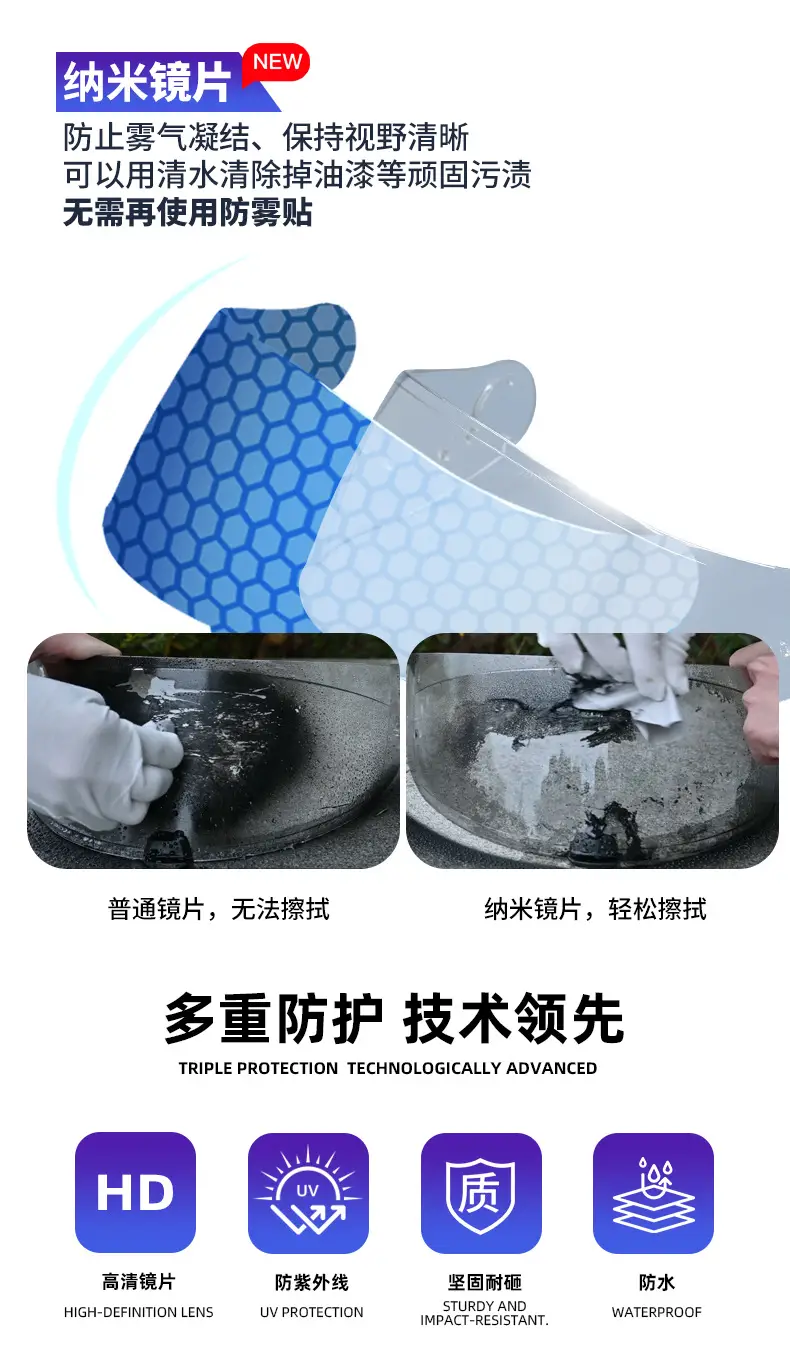 Color-Changing Motorcycle Helmet Lenses for Cross-Border Use — feature 8