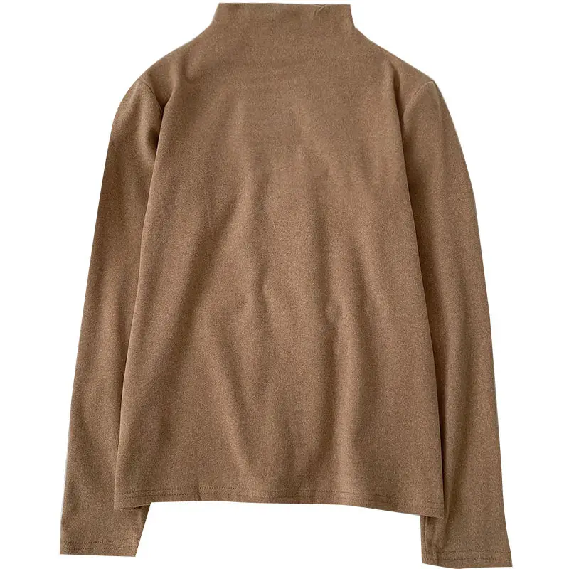 Women Grey Velvet High Collar Long Sleeve Shirt - Image 10