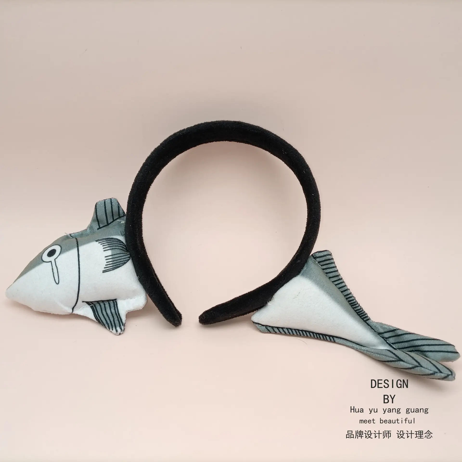 Cute Blue Crab Face Wash Hair Band for Women