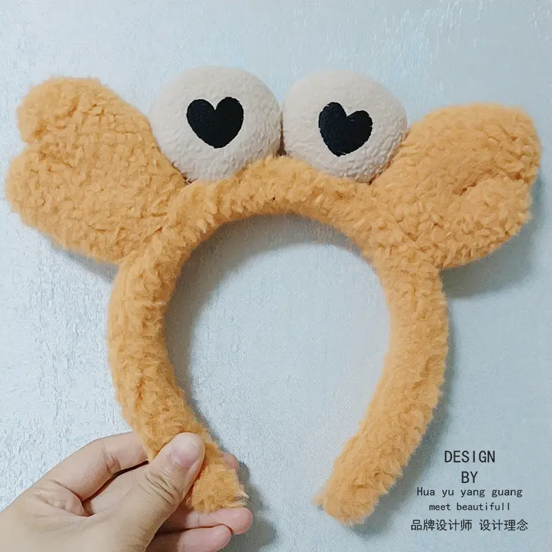 Cute Blue Crab Face Wash Hair Band for Women