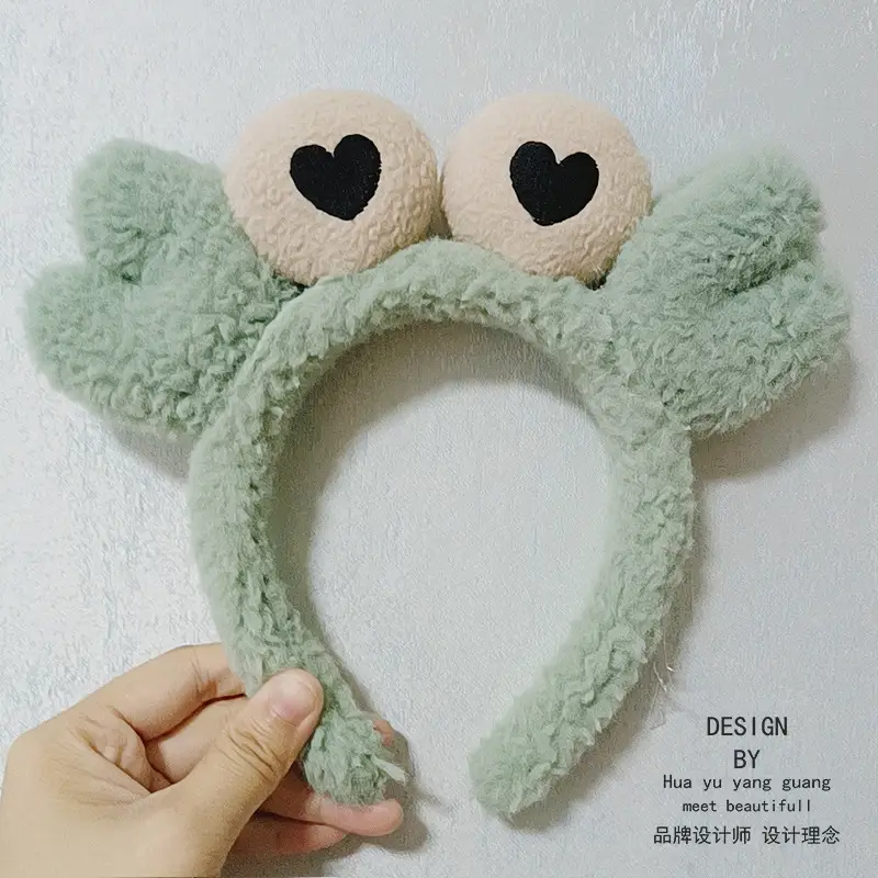 Cute Blue Crab Face Wash Hair Band for Women