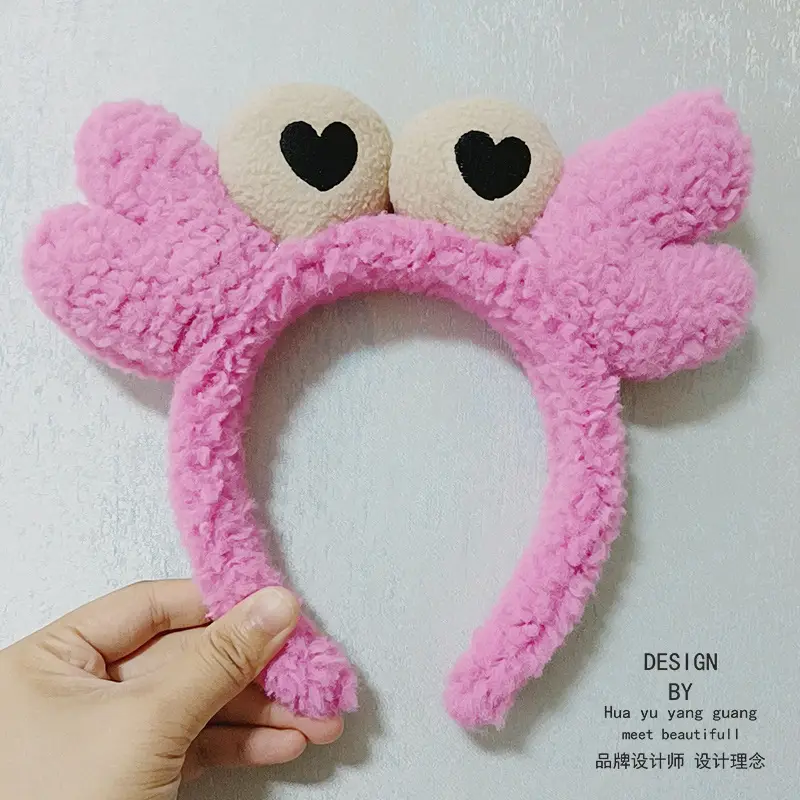 Cute Blue Crab Face Wash Hair Band for Women