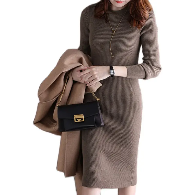 Long-sleeve black dress 2023 Korean Style - Image 7