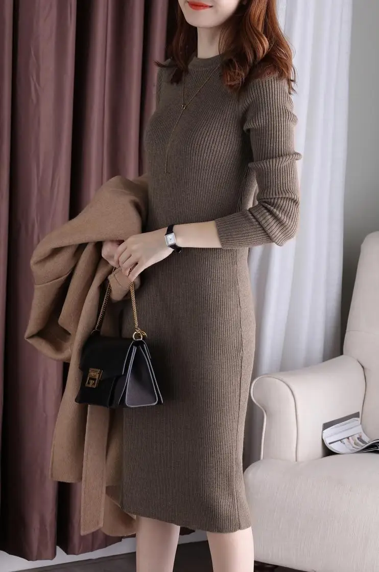 Long-sleeve black dress 2023 Korean Style — feature 3