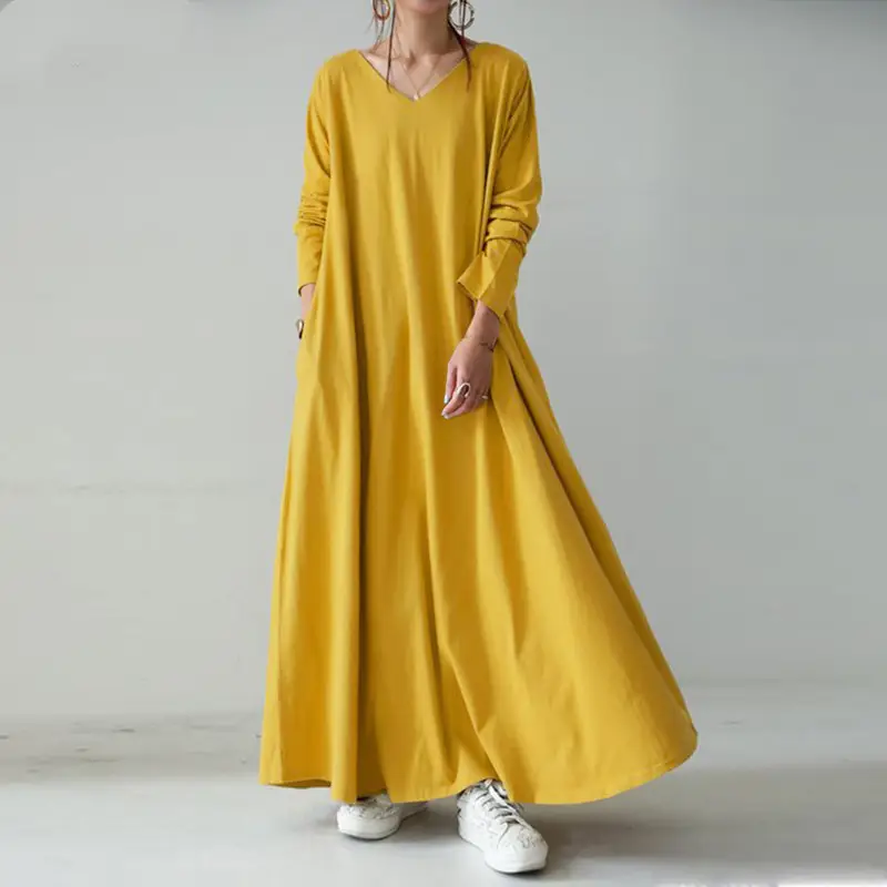 Spot high-end 2020 Autumn Harajuku Street hipster women's collage long sleeve V-neck dress agent to join - Image 8