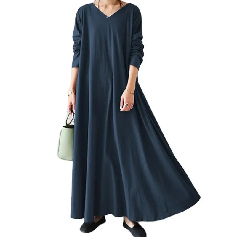 Spot high-end 2020 Autumn Harajuku Street hipster women's collage long sleeve V-neck dress agent to join - Image 9