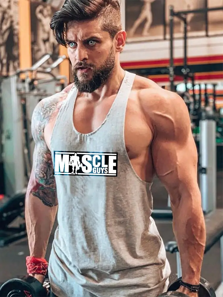 Men's Gray Muscle Vibes Slim Fit Vest - Image 8