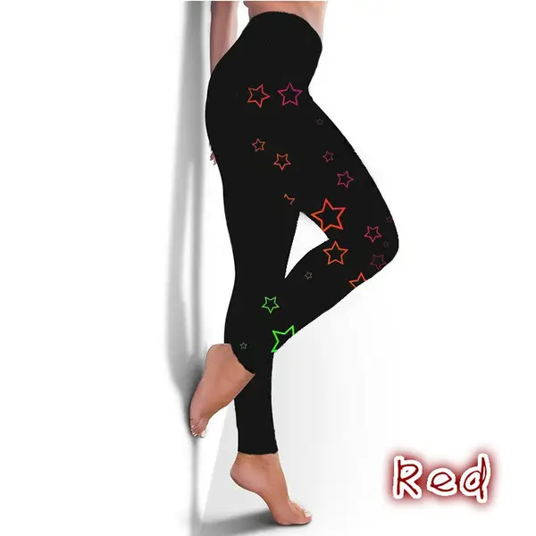 European American High Waist Butterfly Note Leggings Black Large — feature 1